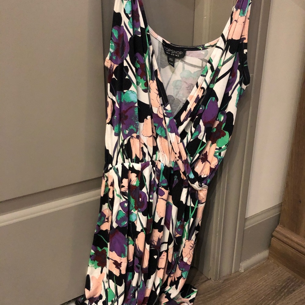 Floral cotton coverup/romper
